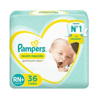 Imagem de Pacote Pampers RN 36 unidades